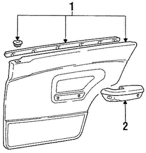 Interior Trim - Rear Door for 1986 Dodge Colt #0