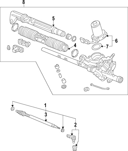 Steering Gear & Linkage for 2005 Honda Civic #2