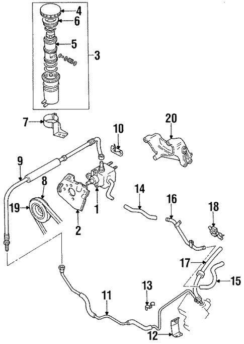 Pump & Hoses for 1996 Honda Passport #0