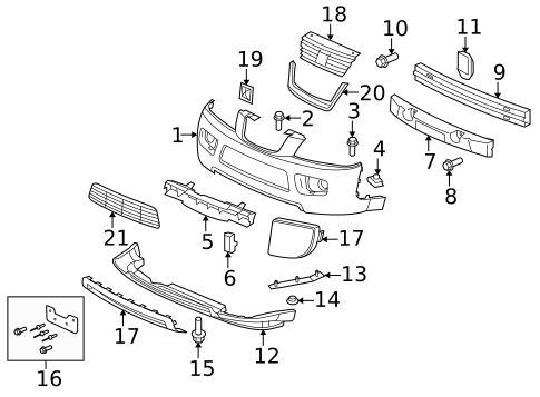 Bumper & Components - Front for 2007 Saturn Vue #0