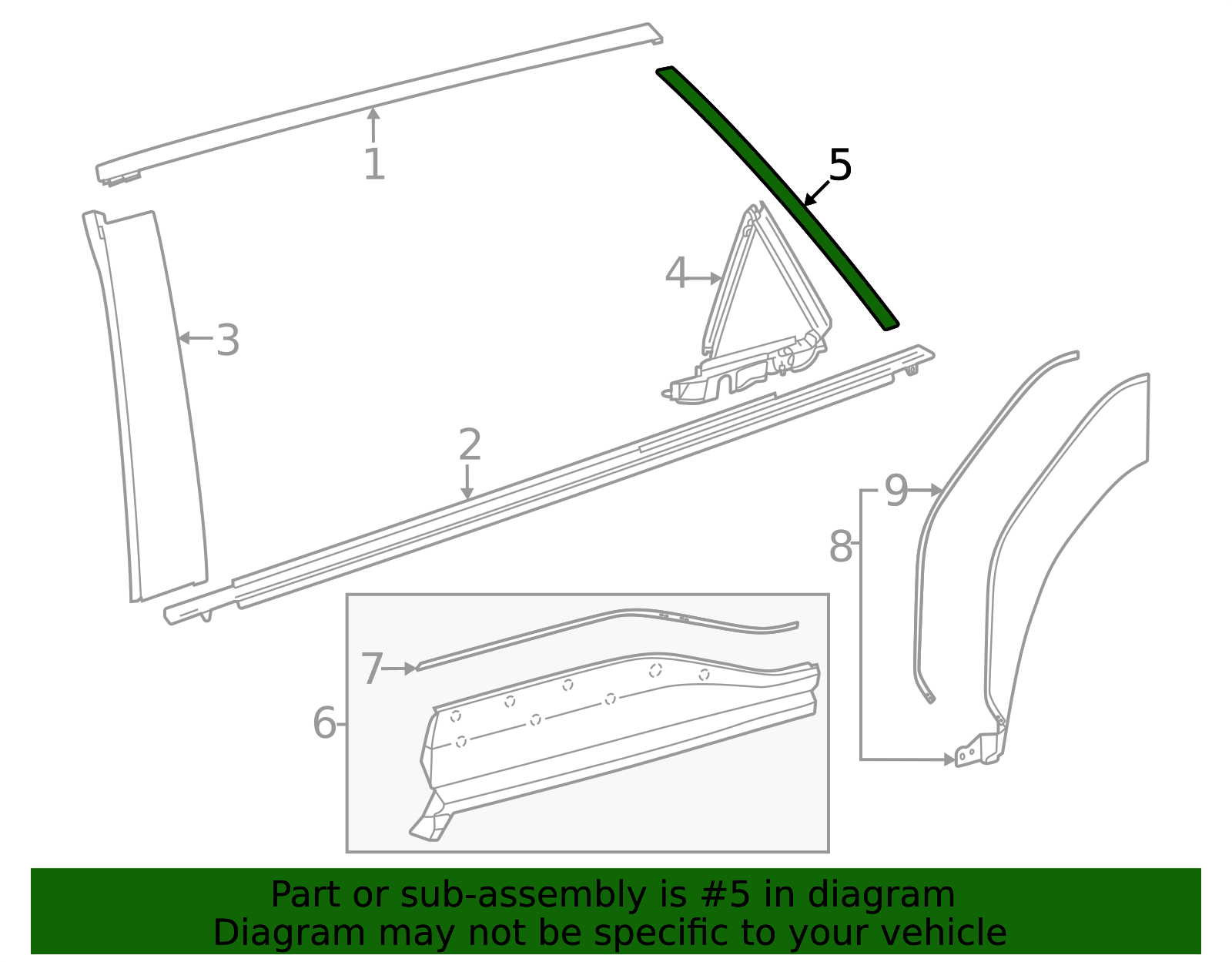 Genuine Official Toyota Door Reveal Molding part# 75765-42020 for