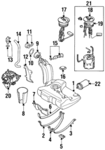 1H0201963A - Fuel System: Heat Deflector for Volkswagen: Cabrio, Jetta Image