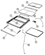 68049128AA - Body Sheet Metal Except Doors: Sunroof Glass Seal for Dodge: Ram 1500, Ram 2500, Ram 3500 | Ram: 1500, 1500 Classic, 2500, 3500 Image