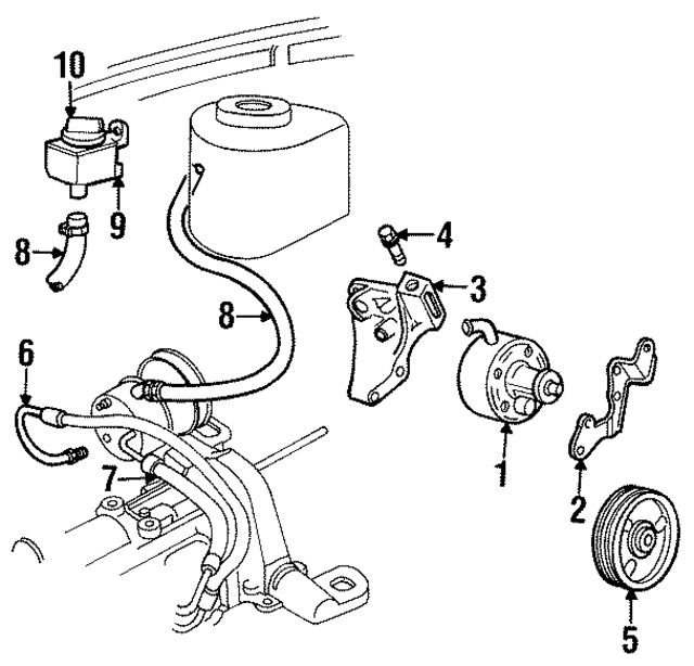 4684148AB - Steering: Power Steering Reservoir Hose for Mopar Image