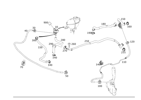 Heating Water Line for 2014 Mercedes-Benz E400 #0