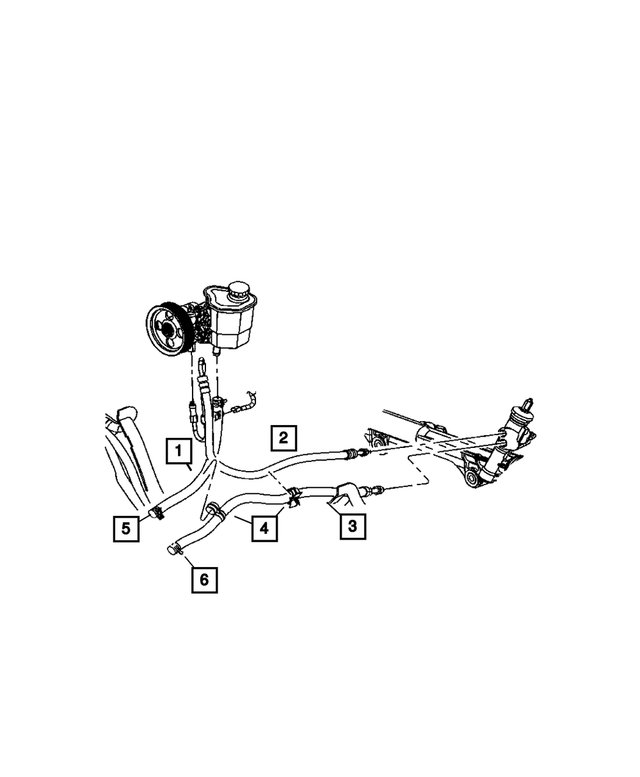 « 52855000AB – Steering : Durite De Direction Assistée Agrafe pour Mopar Image »