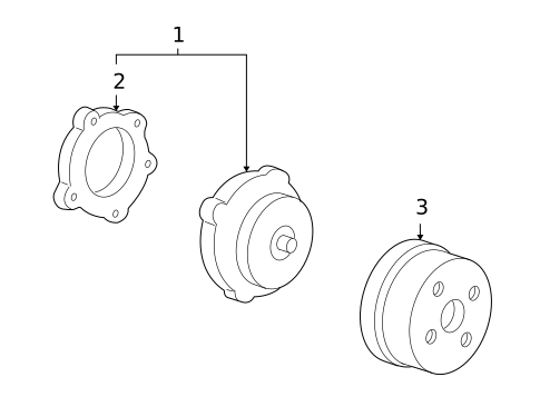 Water Pump for 2007 Chevrolet Uplander #1