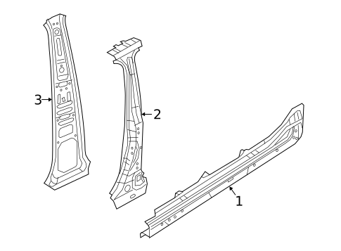 Center Pillar & Rocker for 2017 Fiat 500X #0