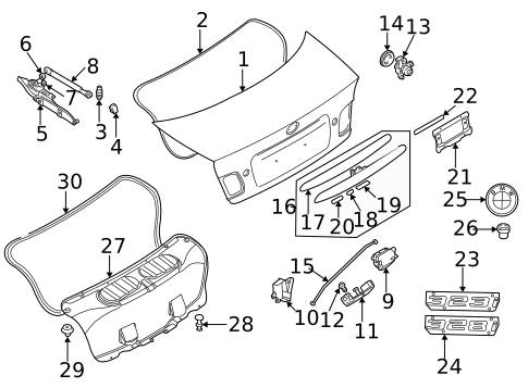 Trunk for 2005 BMW 325xi #0