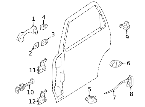 Lock & Hardware for 2007 Mercury Mariner #4