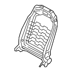 52107414584 - Body: Seat Back Frame for BMW: 330e, 330e xDrive, 330i, 330i xDrive, 430i Gran Coupe, 430i xDrive Gran Coupe, M3, M340i, M340i xDrive, M440i Gran Coupe, M440i xDrive Gran Coupe, X3, X4 Image