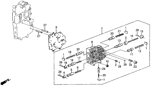 AT Secondary Body (86-87) for 1987 Acura Legend #0