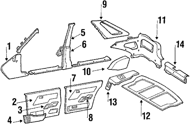 8585021100BF - : Upper Quarter Trim for Hyundai Image
