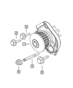 6106002AA - Cooling: Hex Flange Head Bolt for Dodge: Dart | Fiat: 124 Spider, 500, 500L Image image