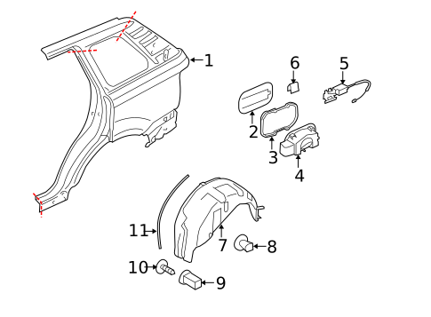 Fuel Door for 2012 Land Rover Range Rover Sport #0
