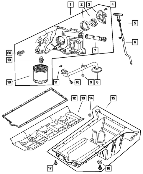 Engine Oiling for 2006 Dodge Ram 1500 #0