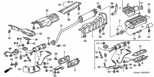 Exhaust Pipe - Muffler for 2002 Acura RSX #0