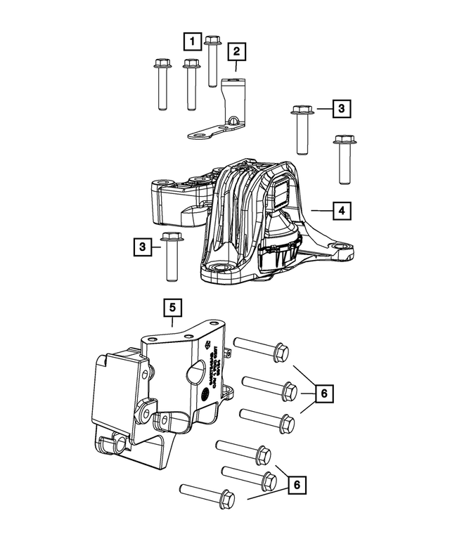 68092565AA - 1.4L Gas; Engine: A/c Line Bracket for Mopar Image