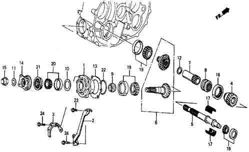 MT Transfer Bevel Gear for 1987 Honda Civic #0