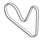 6K903137A - Maintenance &amp; Lubrication: Serpentine Belt for Volkswagen: Jetta, Tiguan Image