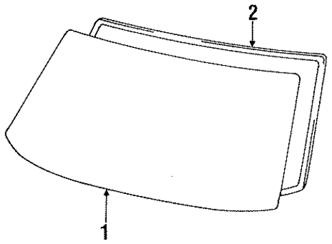 Glass - Windshield for 1988 Toyota Corolla #0