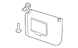 HC3Z2504104DB - : Sun-Visor for Ford: F-250 Super Duty, F-350 Super Duty, F-450 Super Duty Image