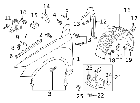Fender & Components for 2018 Audi Q3 #0