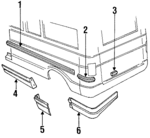 4357455 - Body: Upper Molding for Dodge: B150, B250, B350 Image