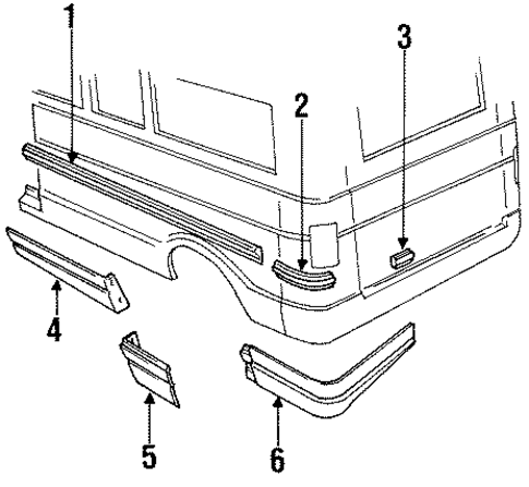 Exterior Trim - Side Panel for 1991 Dodge B250 #1