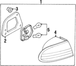 MR296361 - Electrical: Combo Lamp Assembly for Mitsubishi Image