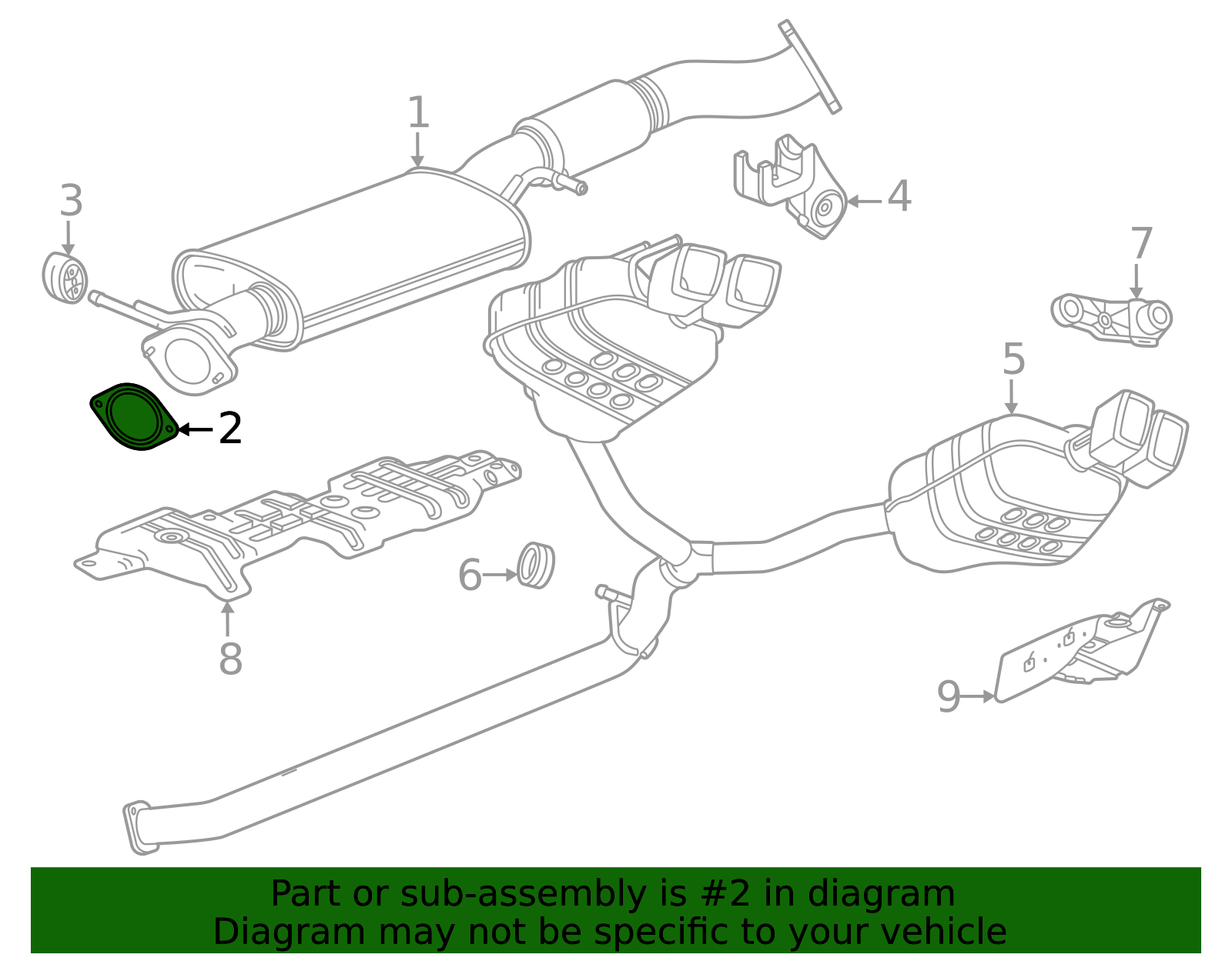 2024-2026 GM Front Pipe Gasket 26416290 GM | GMPartsDirect.com