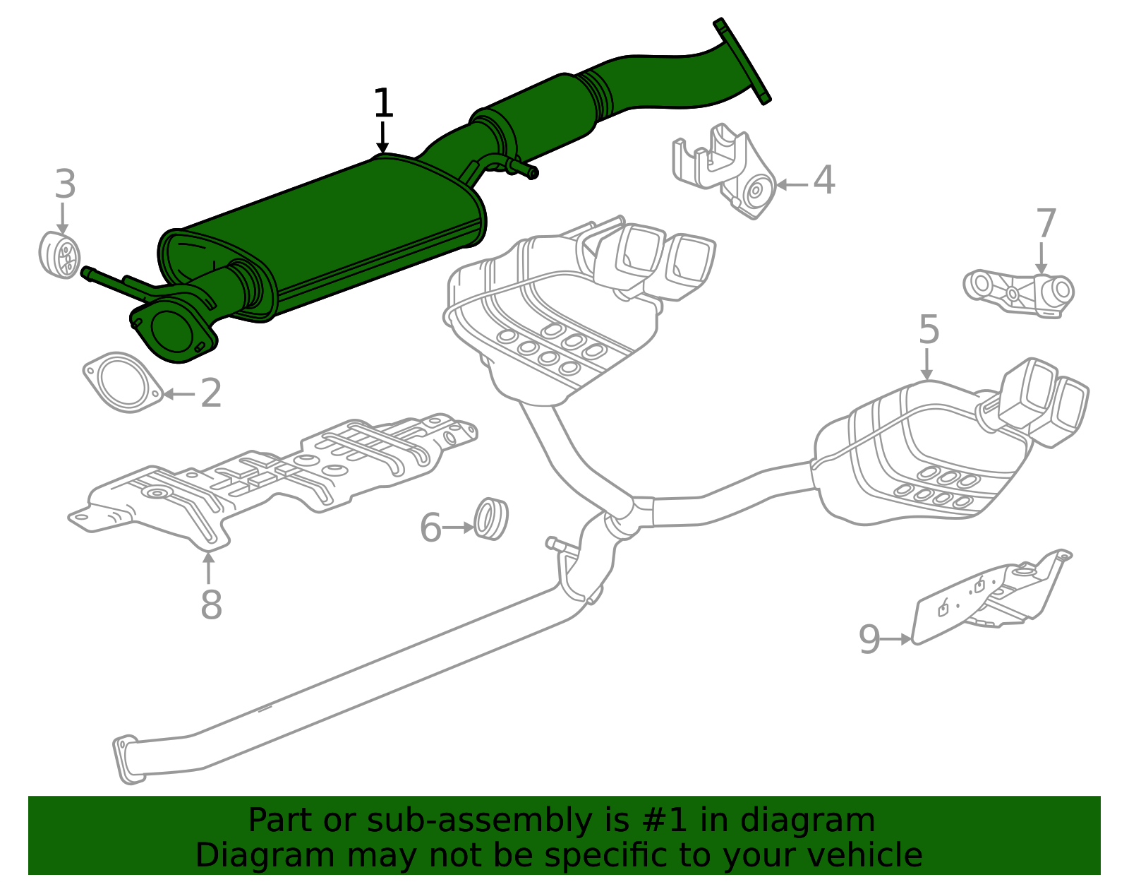 2024-2026 GM Muffler 26617689 GM | GMPartsDirect.com