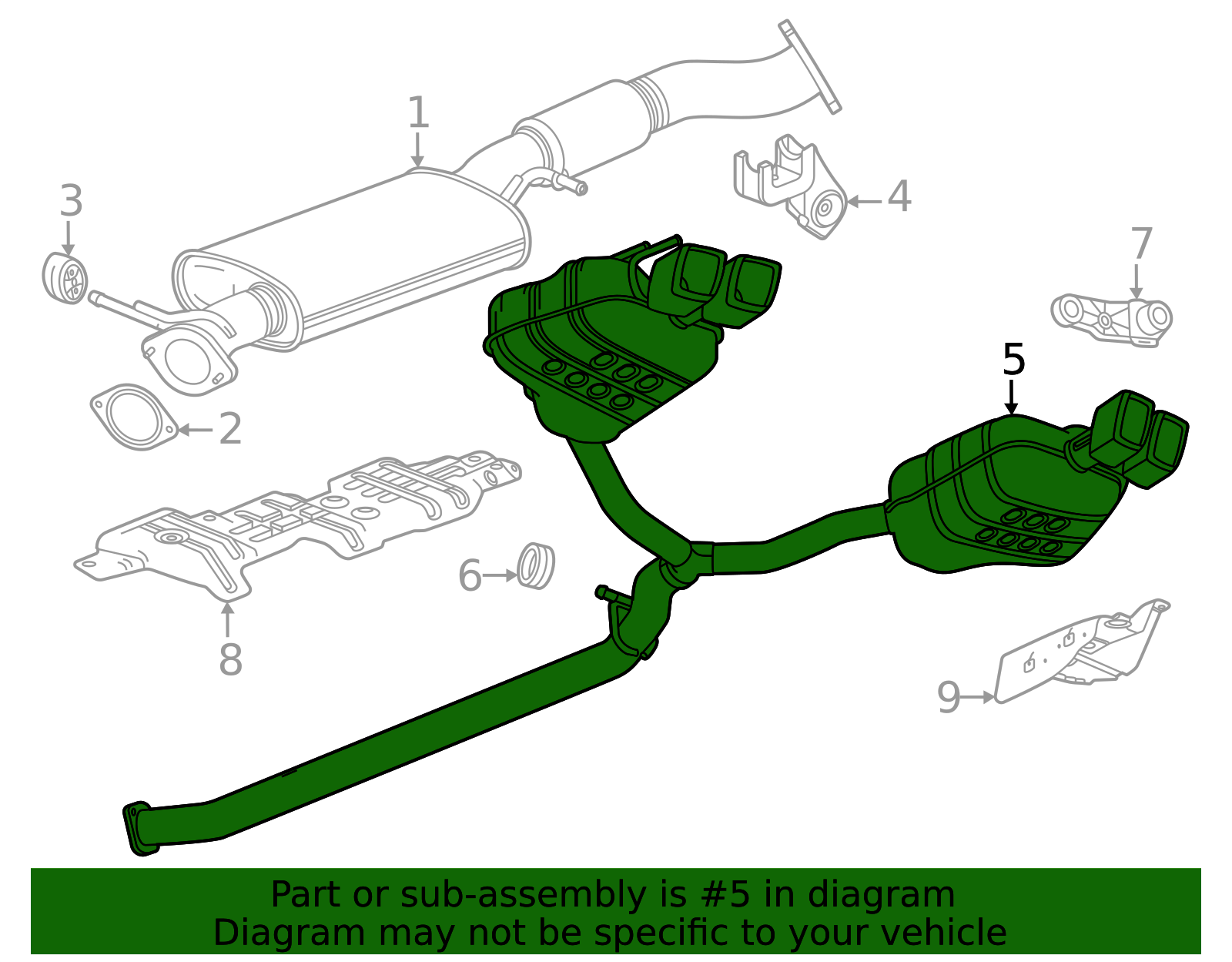 2024-2026 GM F Muffler 42935542 GM | GMPartsDirect.com