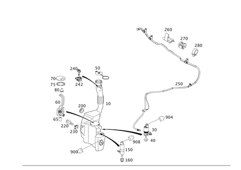 Windshield Washer System, Headlamp Cleaning System for 2013 Mercedes-Benz GLK350 #0