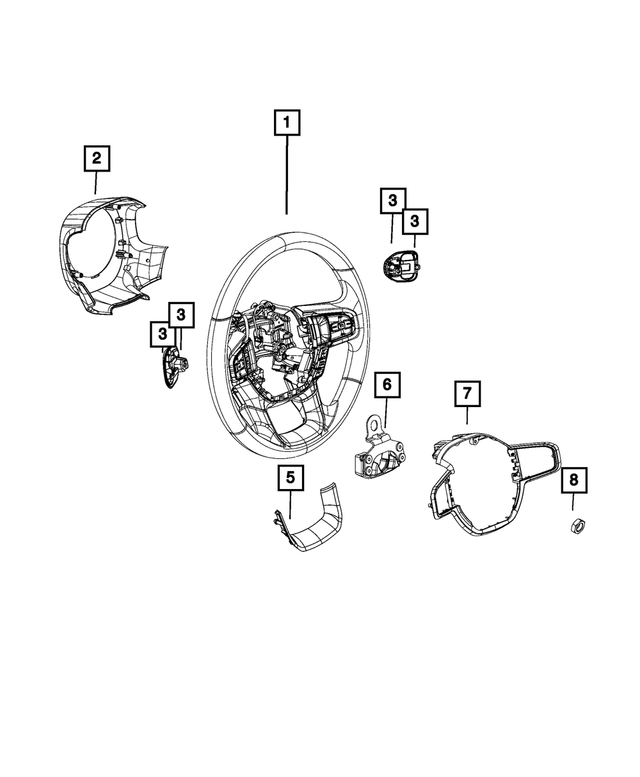 7UQ15TZ6AA - : Steering Wheel Bezel for Mopar Image
