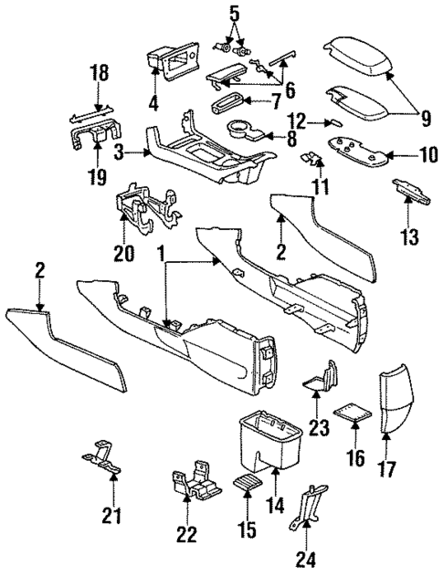 Center Console for 1993 Ford Taurus #0