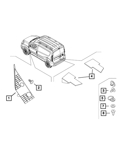 Carpets, Floor Mats, Load Floor, and Silencers for 2015 Ram ProMaster City #1