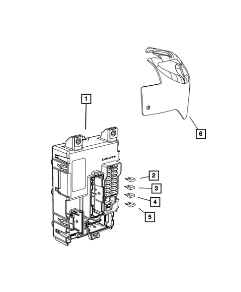 Power Distribution Center, Fuse Block, Junction Block, Relays and Fuses for 2012 Fiat 500 #1