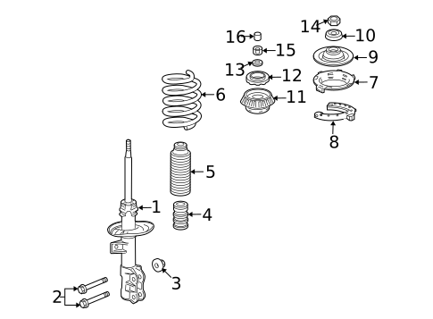 Struts & Components for 2020 Honda Fit #0