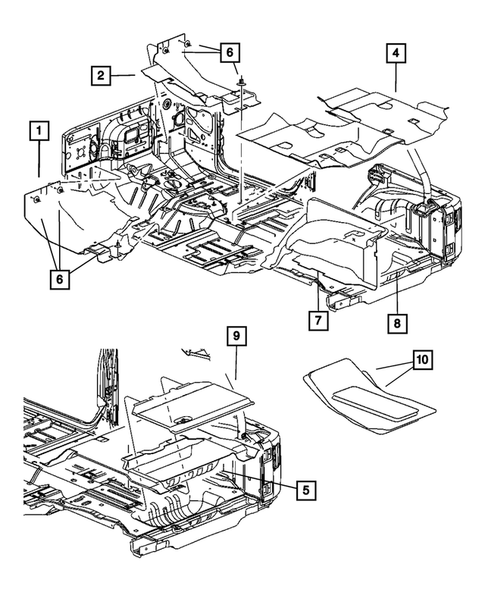 Carpets, Floor Mats, Load Floor, and Silencers for 2010 Jeep Wrangler #0