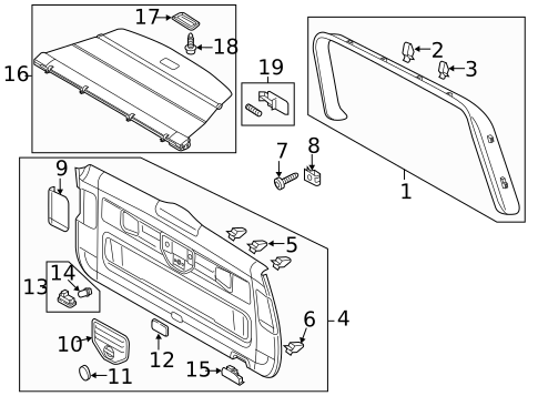 Liftgate for 2012 Volkswagen Touareg #1