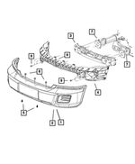 68029832AB - Frame, Bumper, and Fascia: Front Fascia for Mopar Image