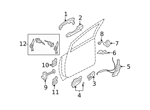 Lock & Hardware for 2009 Kia Rondo #0