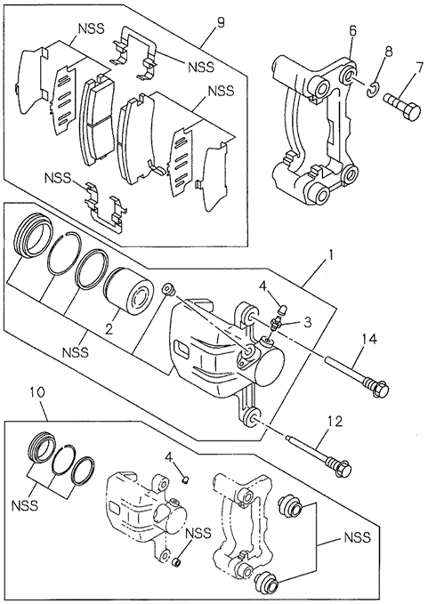 Rear Disk Brake Caliper for 1997 Acura SLX #0