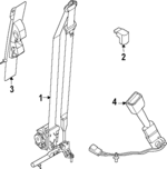 MB3Z26611B08AB - Electrical: Seat Belt Assembly for Ford Image