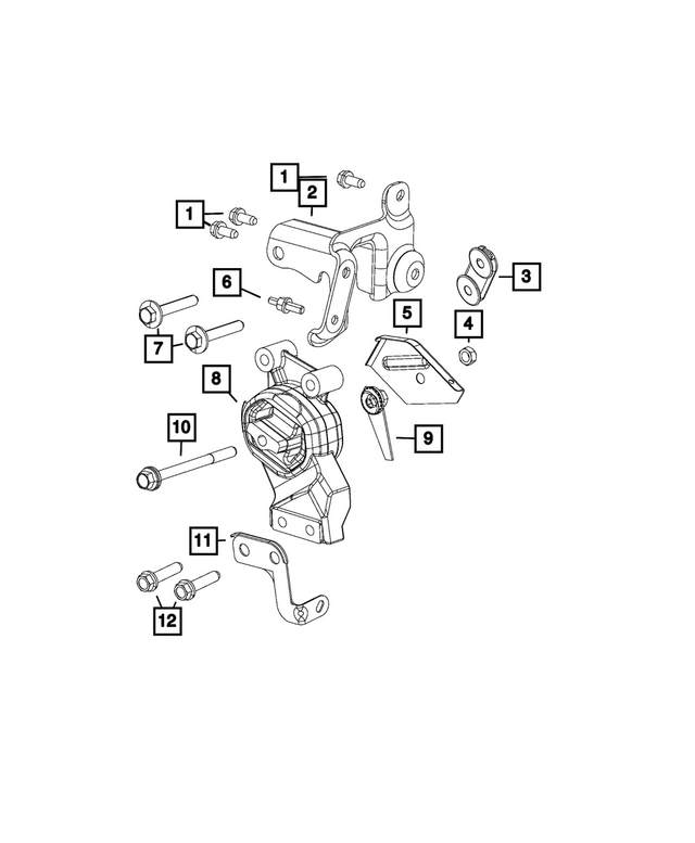 6101688 - Engine: Hex Lock Nut for Mopar Image