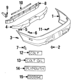 MB912894 - : Bumper Cover for Dodge: Colt Image