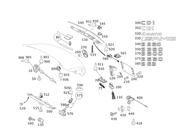 2217500061 - Trunk Lid: Unlocking for Mercedes-Benz Image image