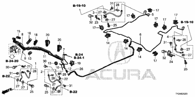Brake Lines (2WD) for 2020 Acura RLX #0
