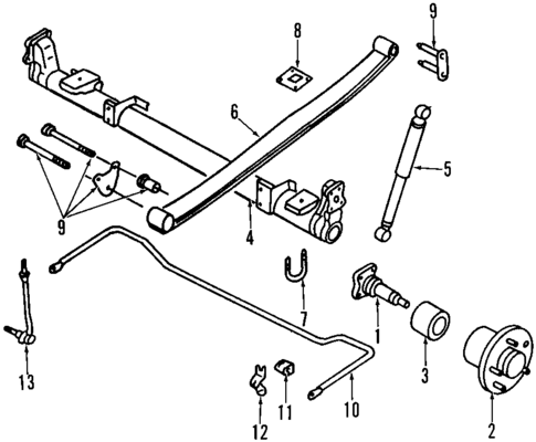 Rear Axle for 2001 Mercury Villager #0